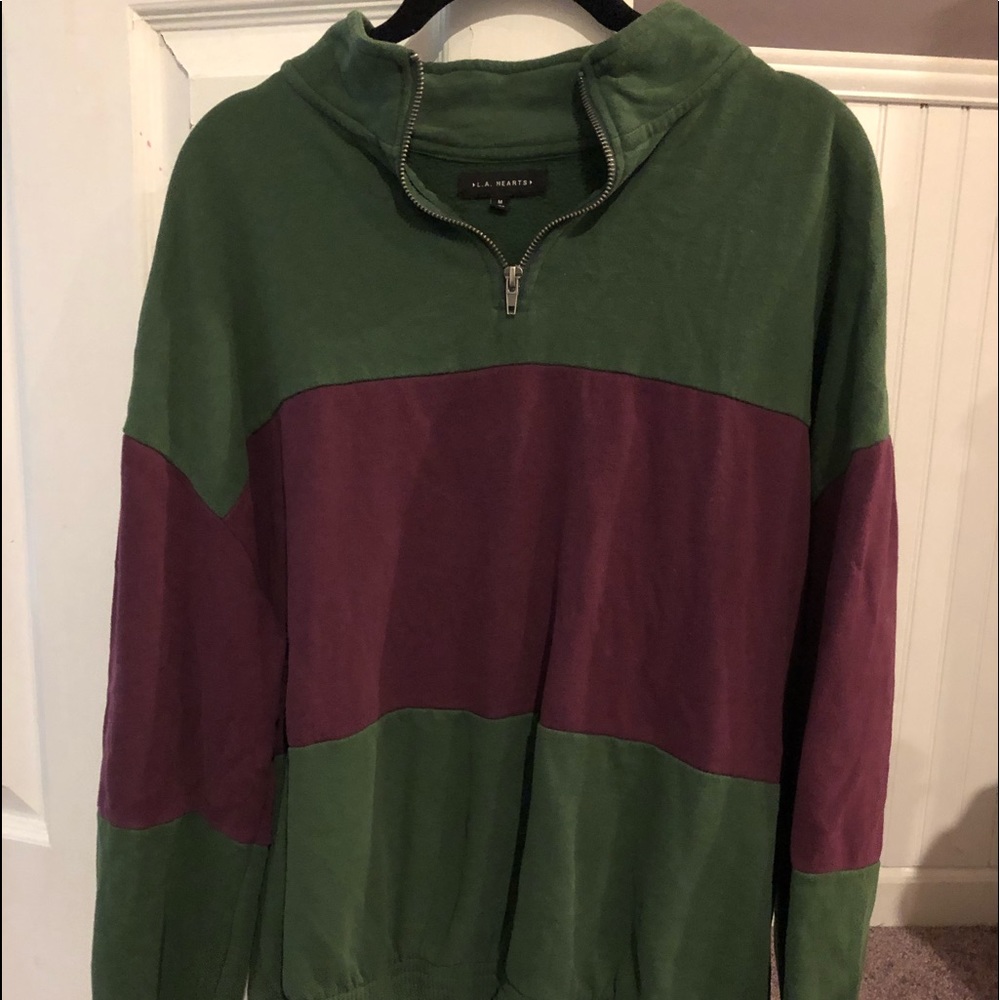 color block quarterzip